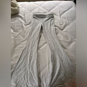 Edikted wide leg yoga pants white
